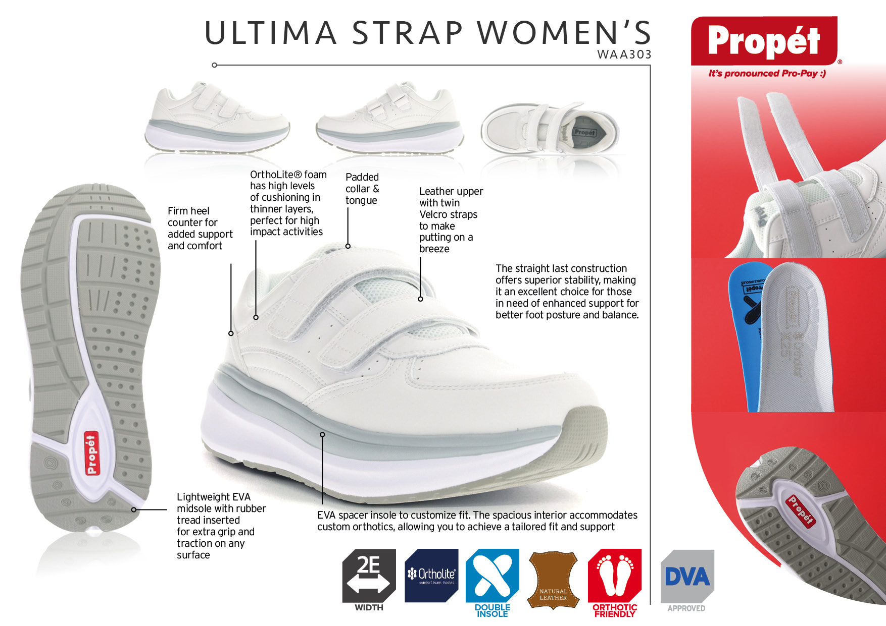 Ultima strap womens WAA303 shoe